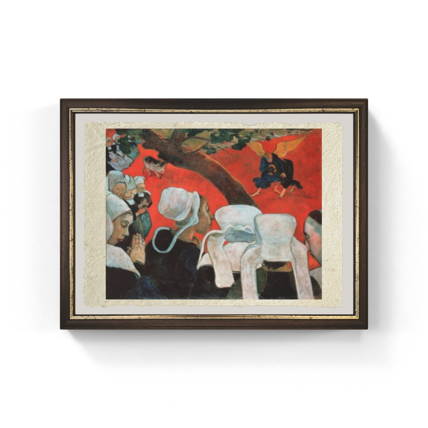 La visione dopo il sermone di Paul Gaugin su pregiata carta Amalfi