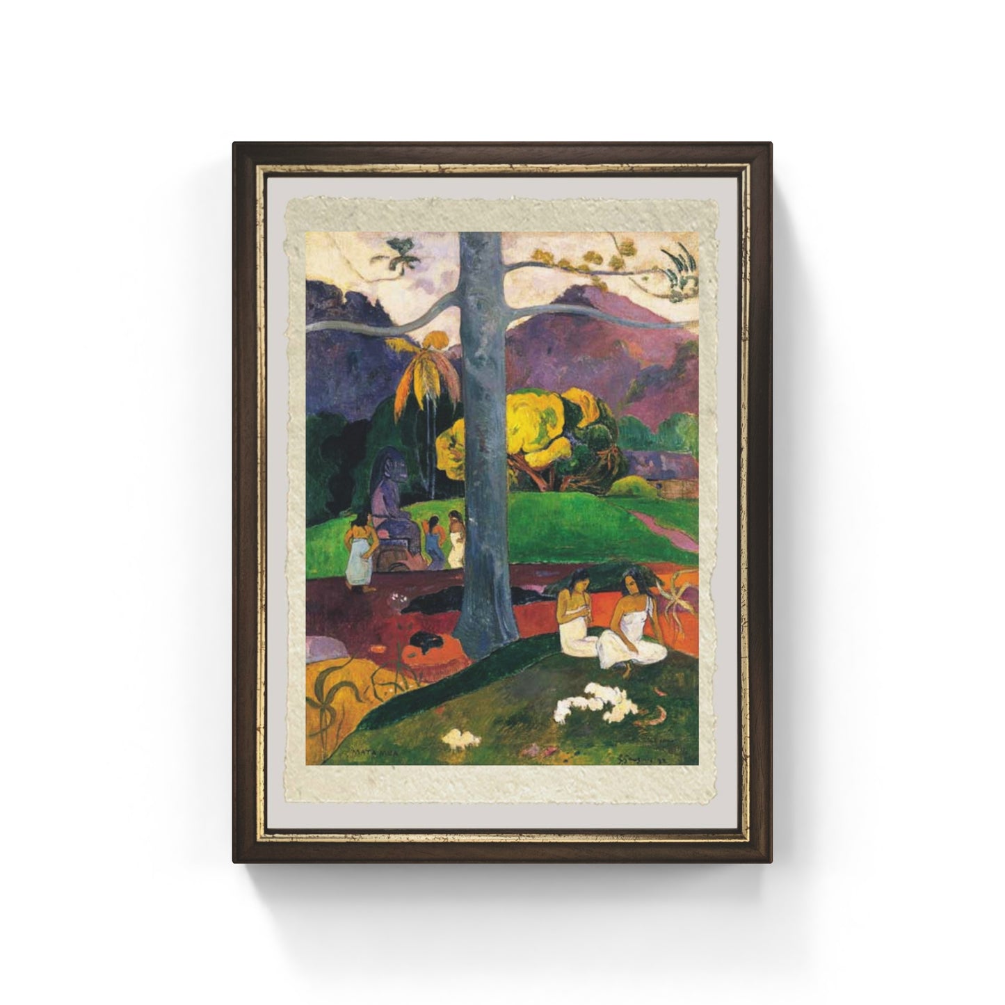 Mata Mua di Paul Gaugin su pregiata carta Amalfi