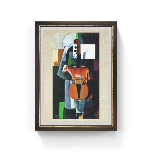 Cow and Fiddle di Kazmir Malevich su pregiata carta Amalfi