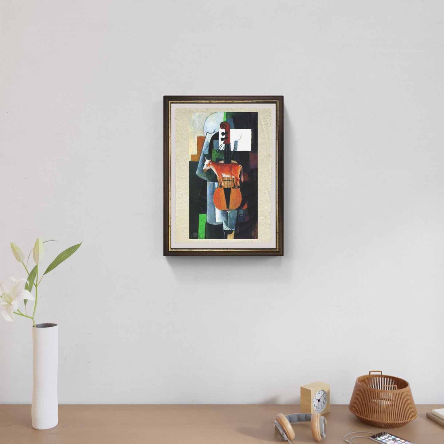 Cow and Fiddle di Kazmir Malevich su pregiata carta Amalfi