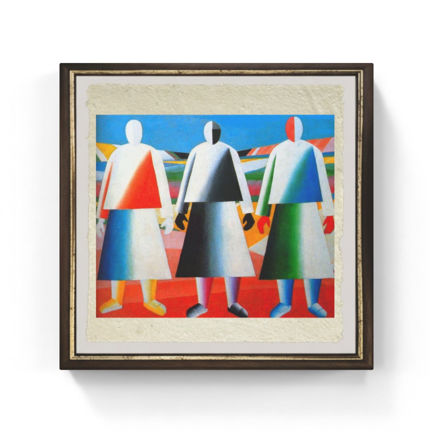 Girls in the fields di Kazmir Malevich su pregiata carta Amalfi