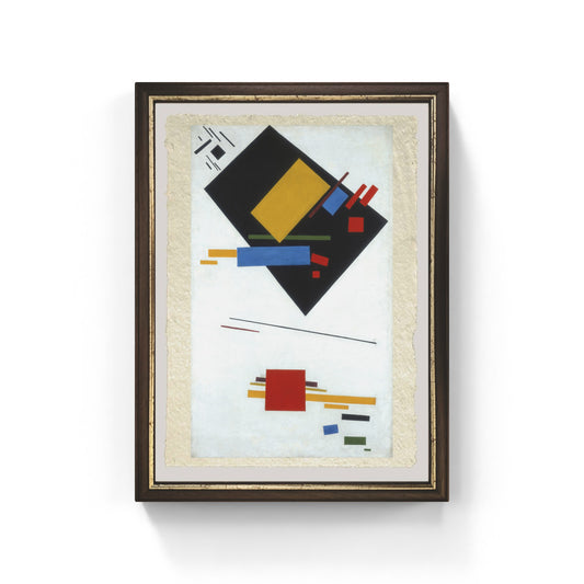 Trapezio nero e quadrato rosso di Kazmir Malevich su pregiata carta Amalfi