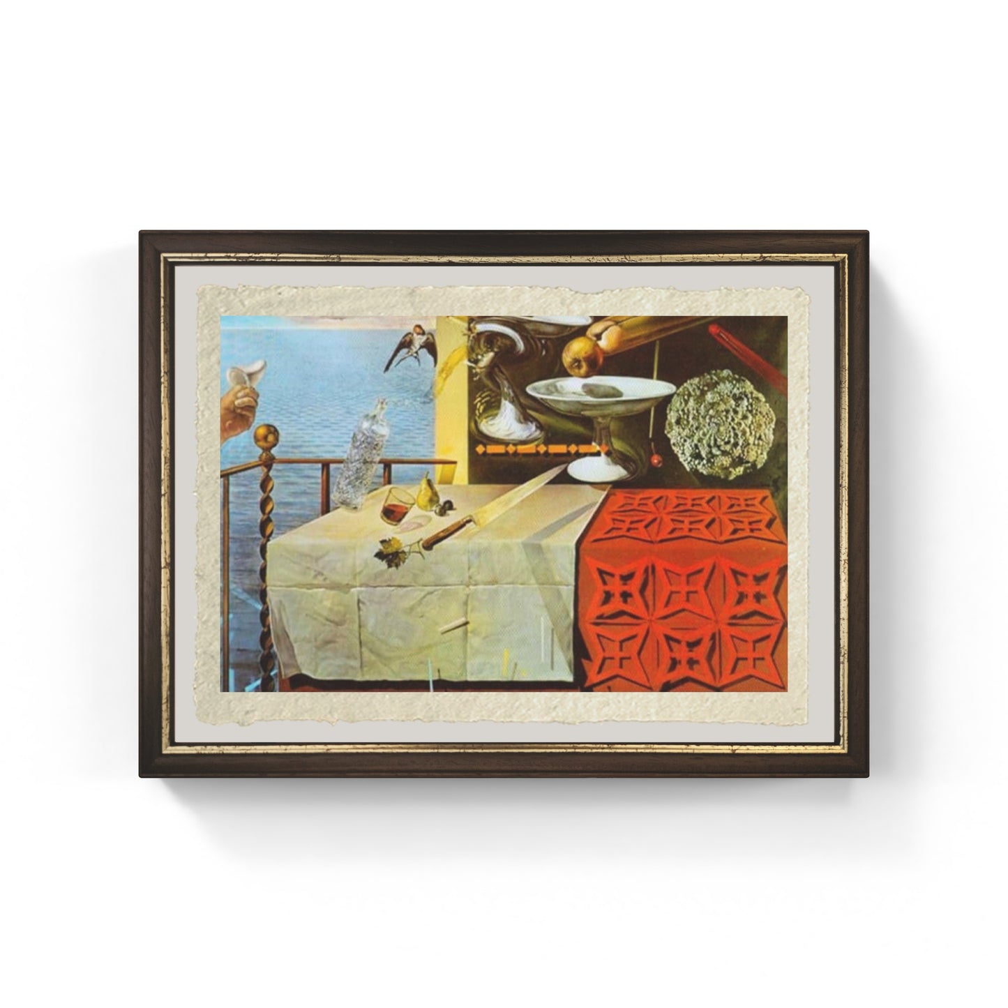 Natura morta vivente di Salvador Dalì su pregiata carta Amalfi