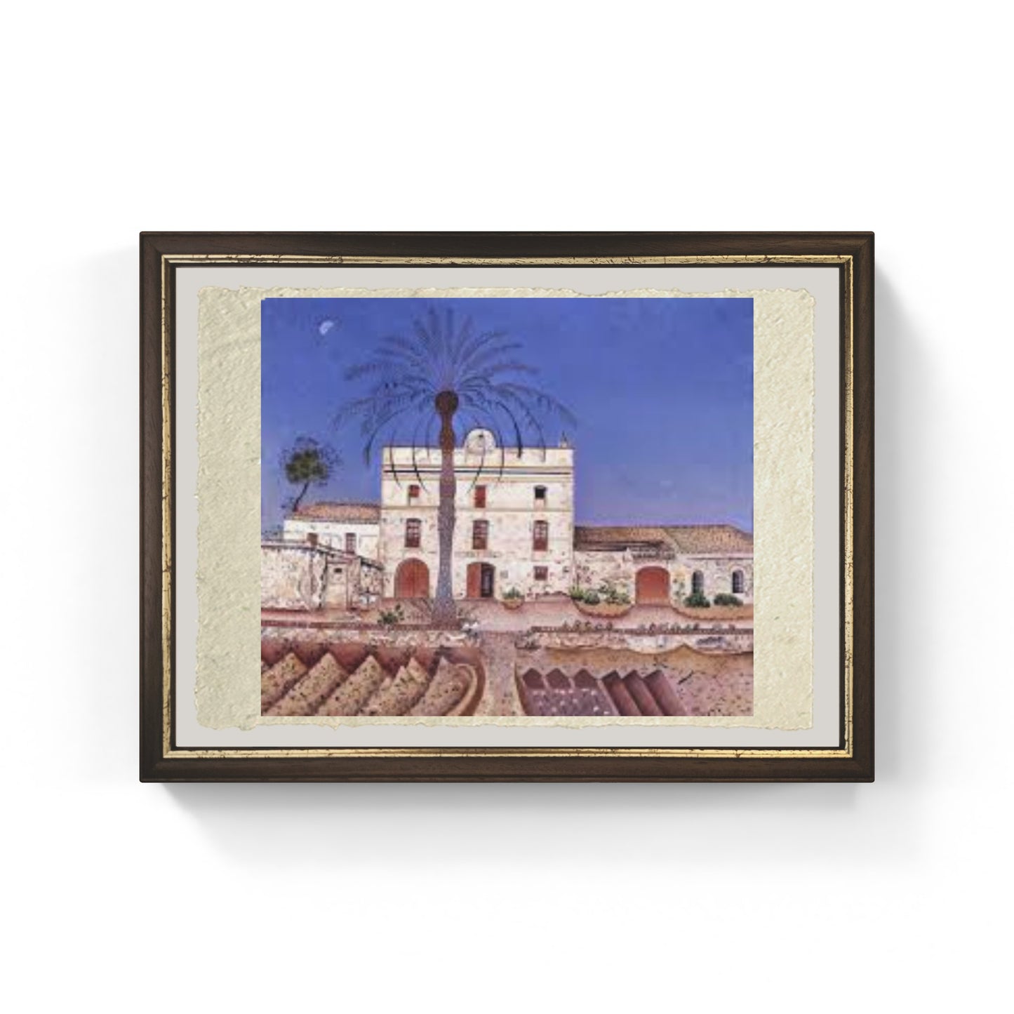 La casa della palma di Joan Mirò su pregiata carta Amalfi