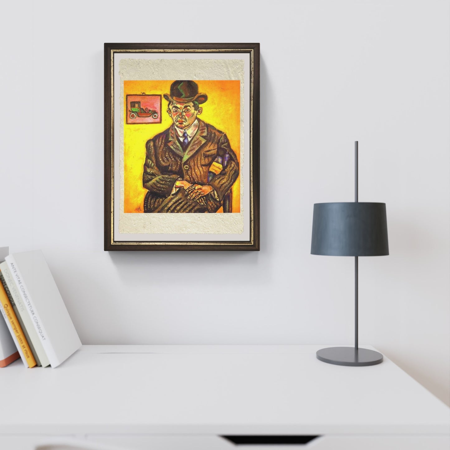 Ritratto di Hiberto Casany (The Chauffeur) di Joan Mirò su pregiata carta Amalfi