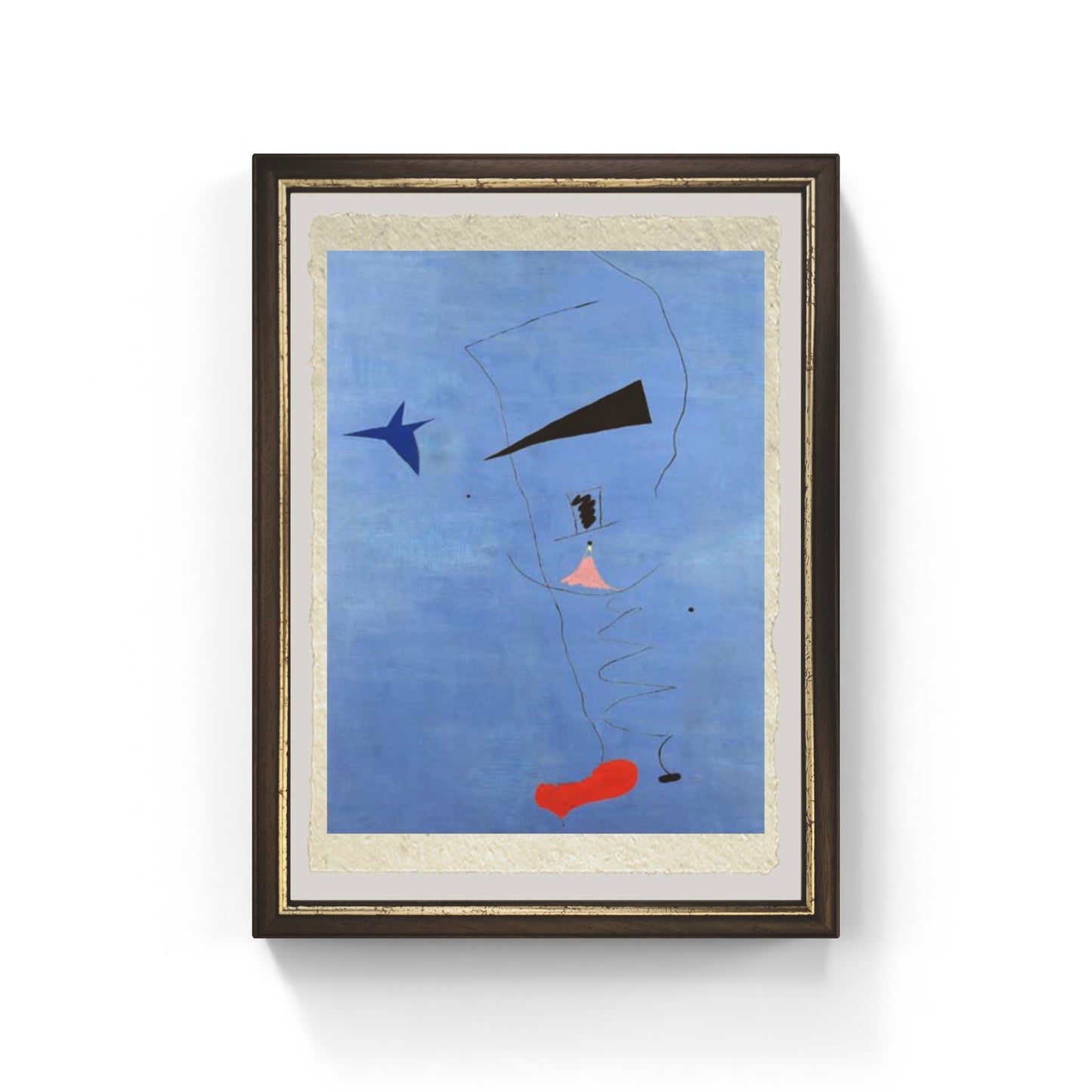 Stella blu di Joan Mirò su pregiata carta Amalfi