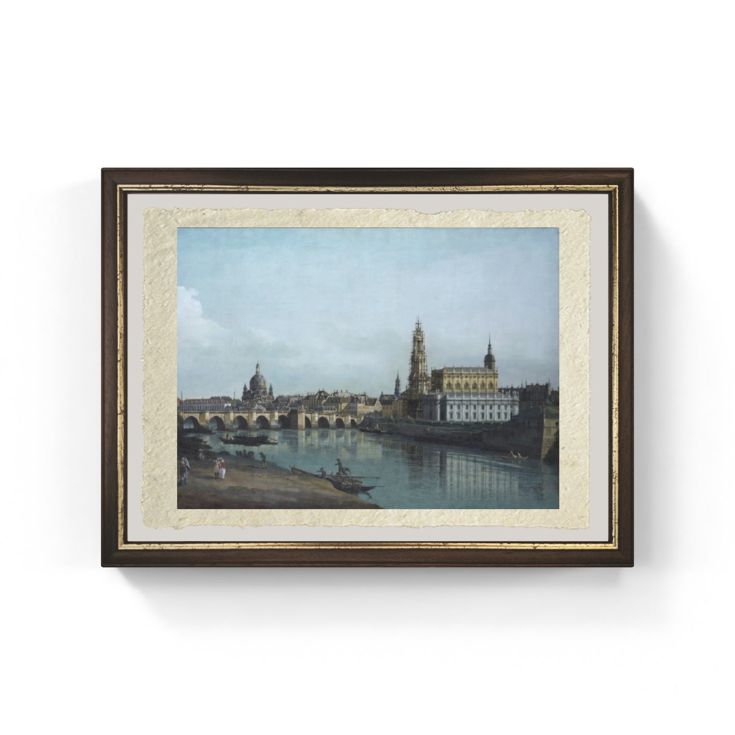 Dresden seen from the right bank of the Elbe, under the Augustus Bridge, 1748 - Bernardo Bellotto