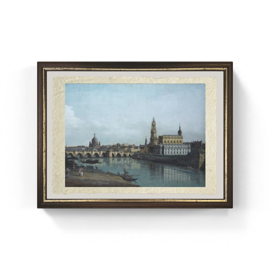 Dresden seen from the right bank of the Elbe, under the Augustus Bridge, 1748 - Bernardo Bellotto