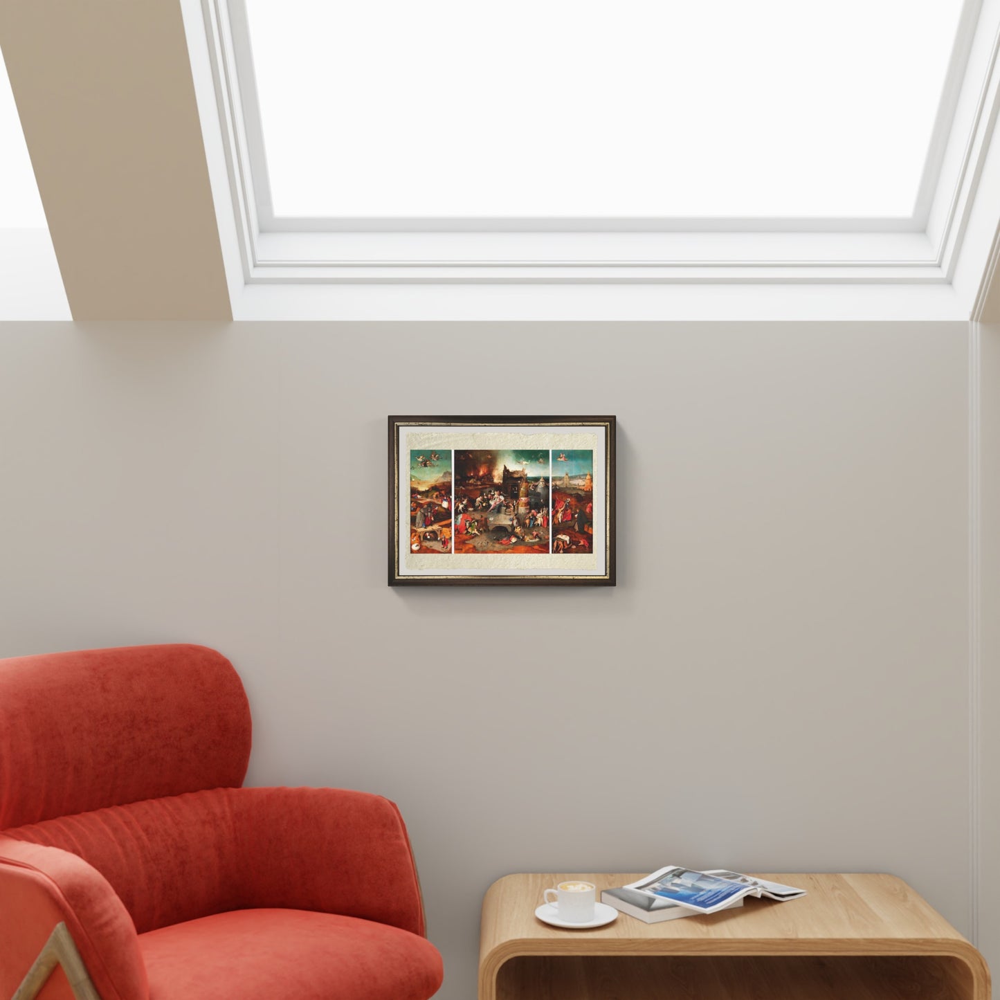 Trittico delle tentazioni di sant'Antonio di Hieronymus Bosch su pregiata carta Amalfi