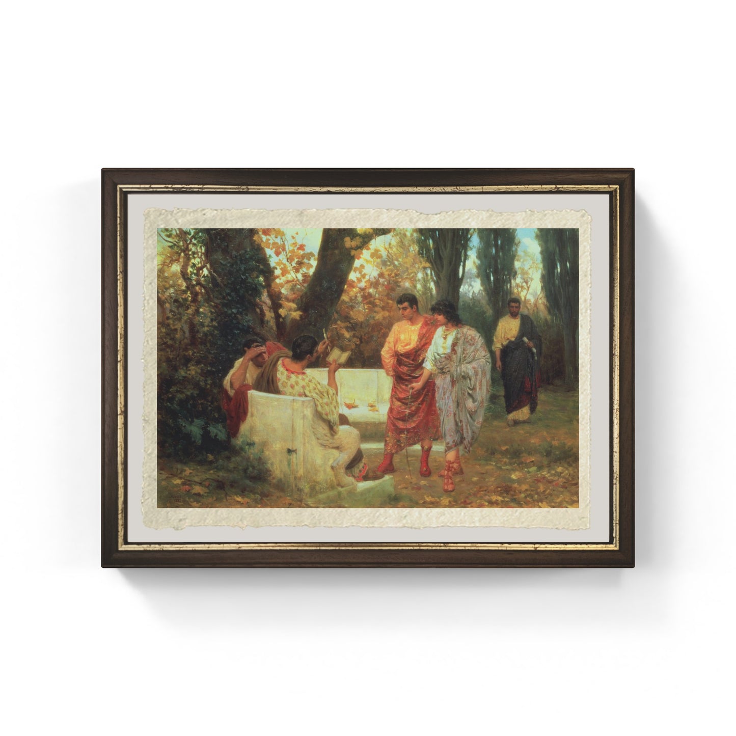 Il poeta romano Catullo legge la sua poesia di Stefan Bakalowicz su pregiata carta Amalfi