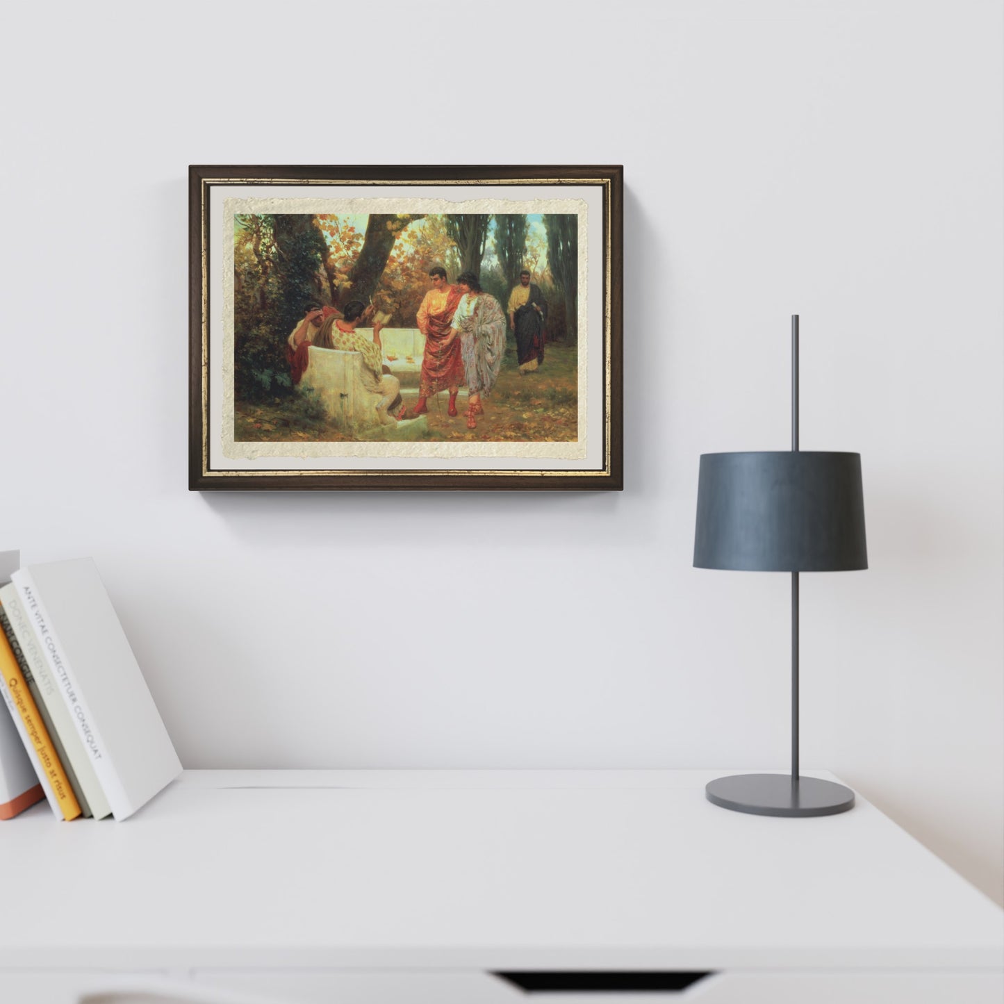 Il poeta romano Catullo legge la sua poesia di Stefan Bakalowicz su pregiata carta Amalfi