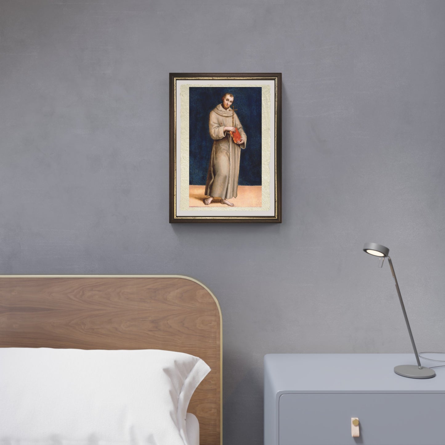 San Francesco D'Assisi di Michelangelo Buonarroti su pregiata carta Amalfi