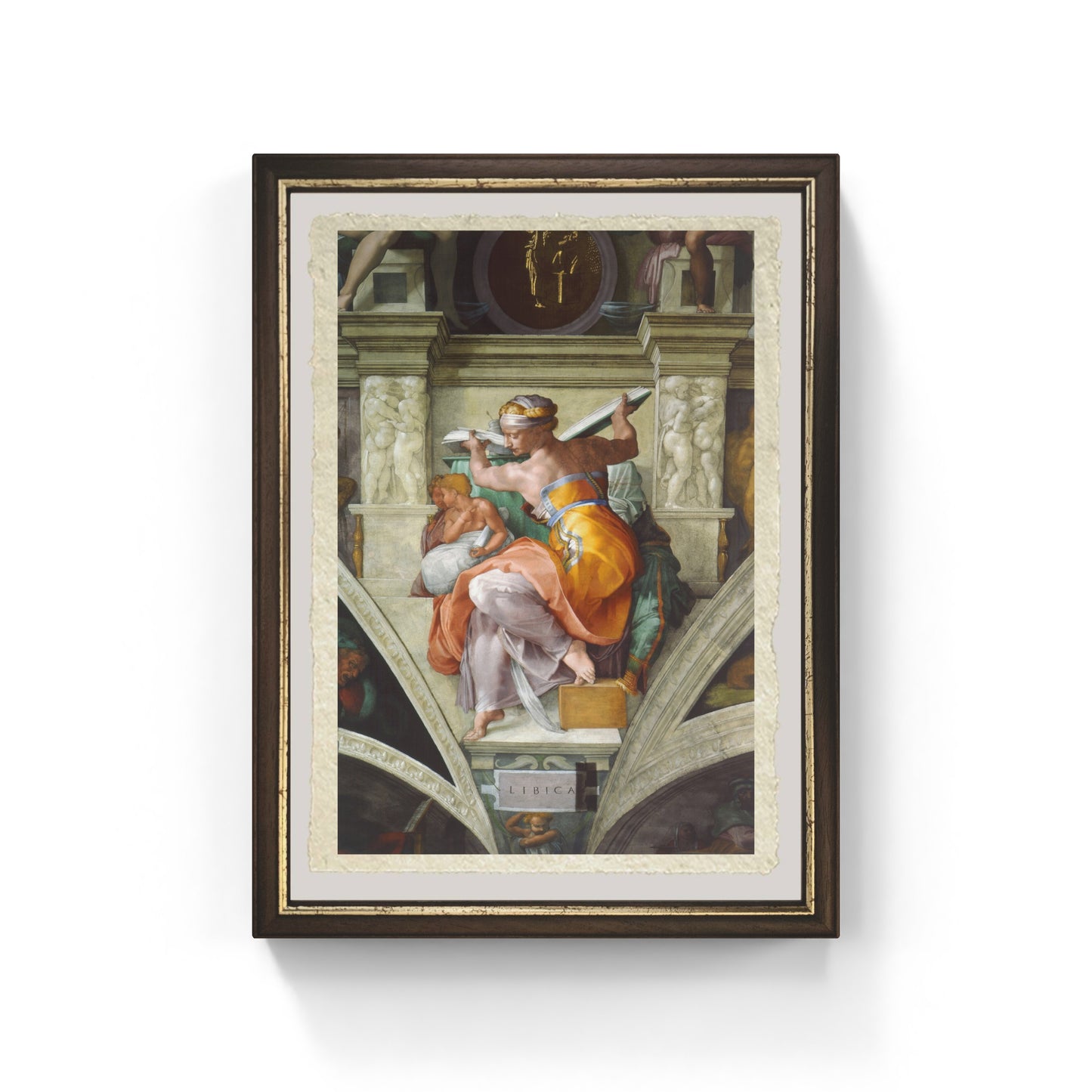 La Sibilla Libica di Michelangelo Buonarroti su pregiata carta Amalfi