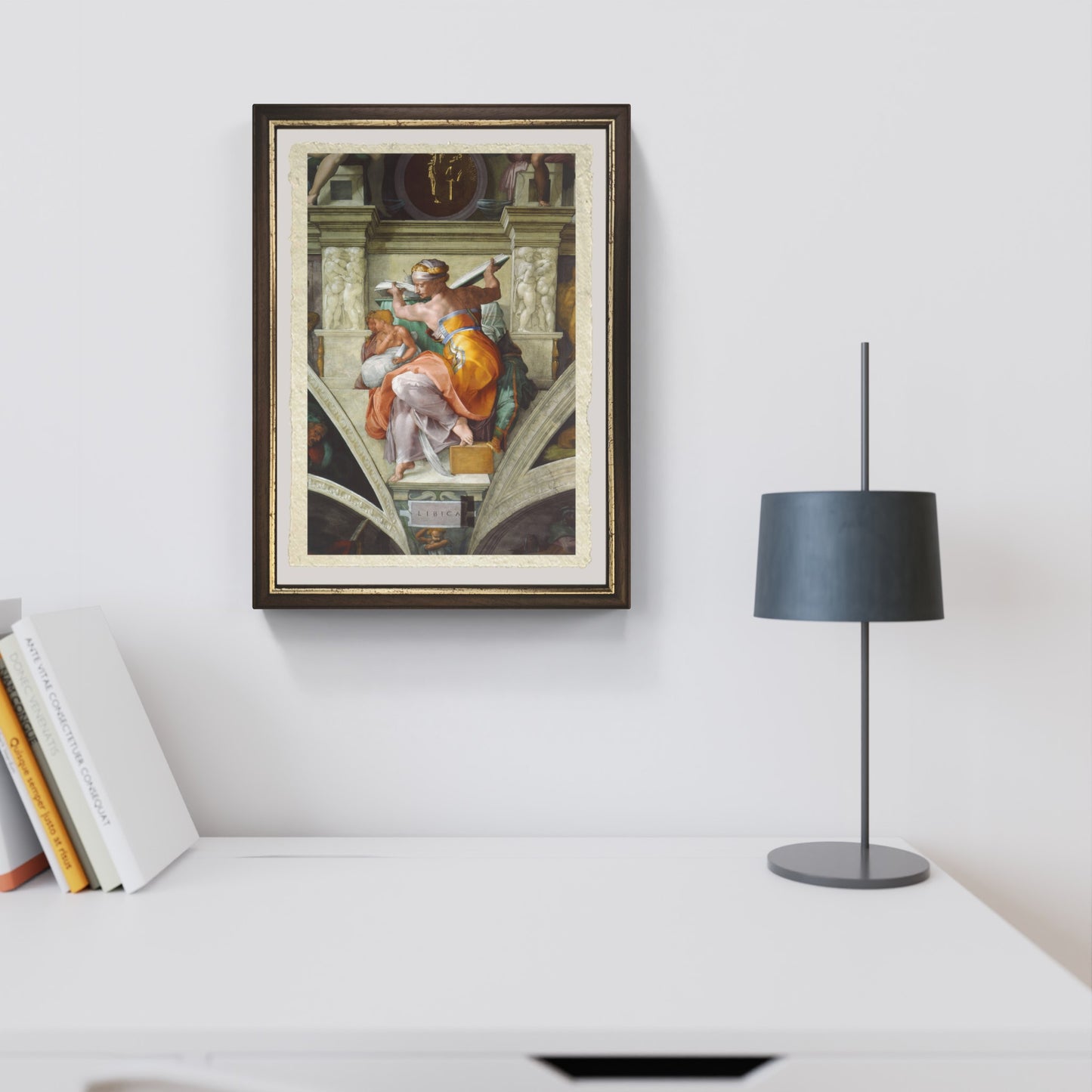 La Sibilla Libica di Michelangelo Buonarroti su pregiata carta Amalfi