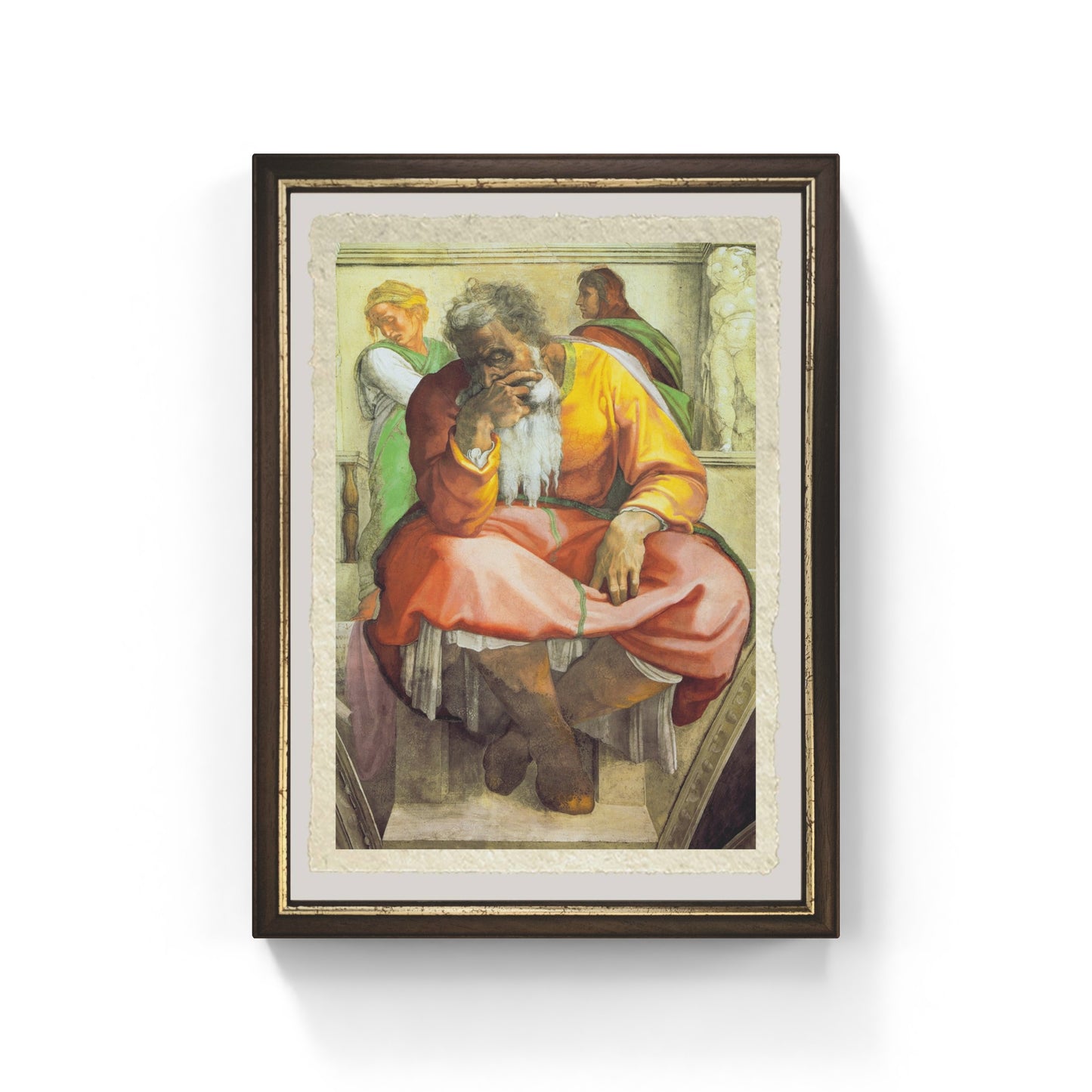 Il profeta Geremia di Michelangelo Buonarroti su pregiata carta Amalfi