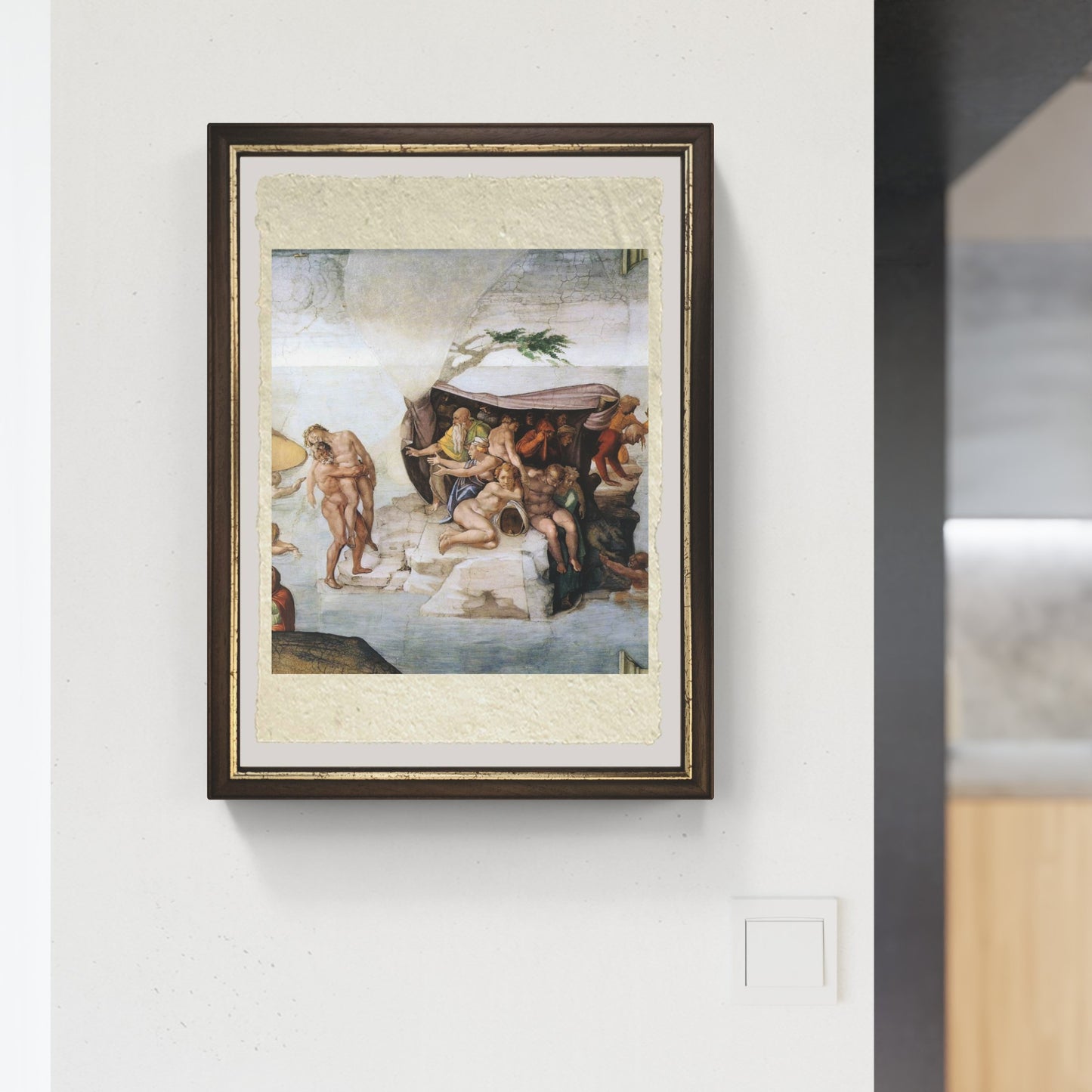 Il Diluvio Universale di Michelangelo Buonarroti su pregiata carta Amalfi