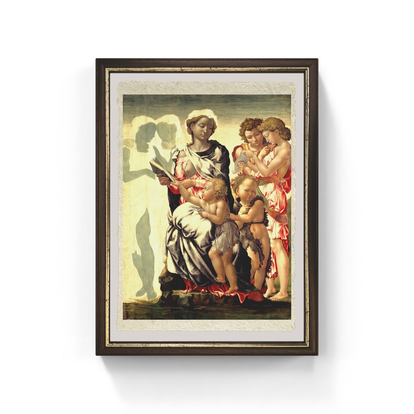 Madonna di Manchester di Michelangelo Buonarroti su pregiata carta Amalfi