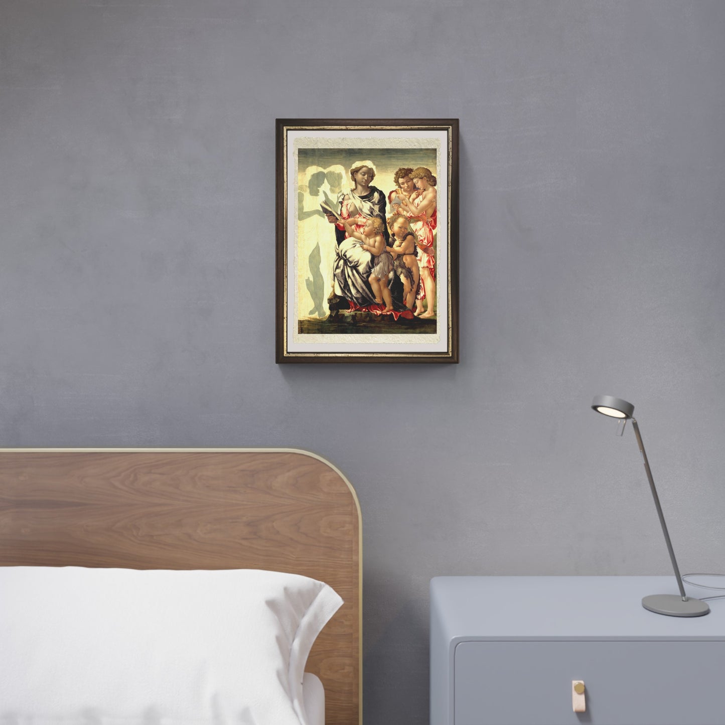 Madonna di Manchester di Michelangelo Buonarroti su pregiata carta Amalfi