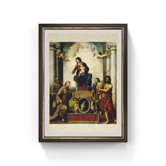 Madonna di San Francesco di Correggio su pregiata carta Amalfi
