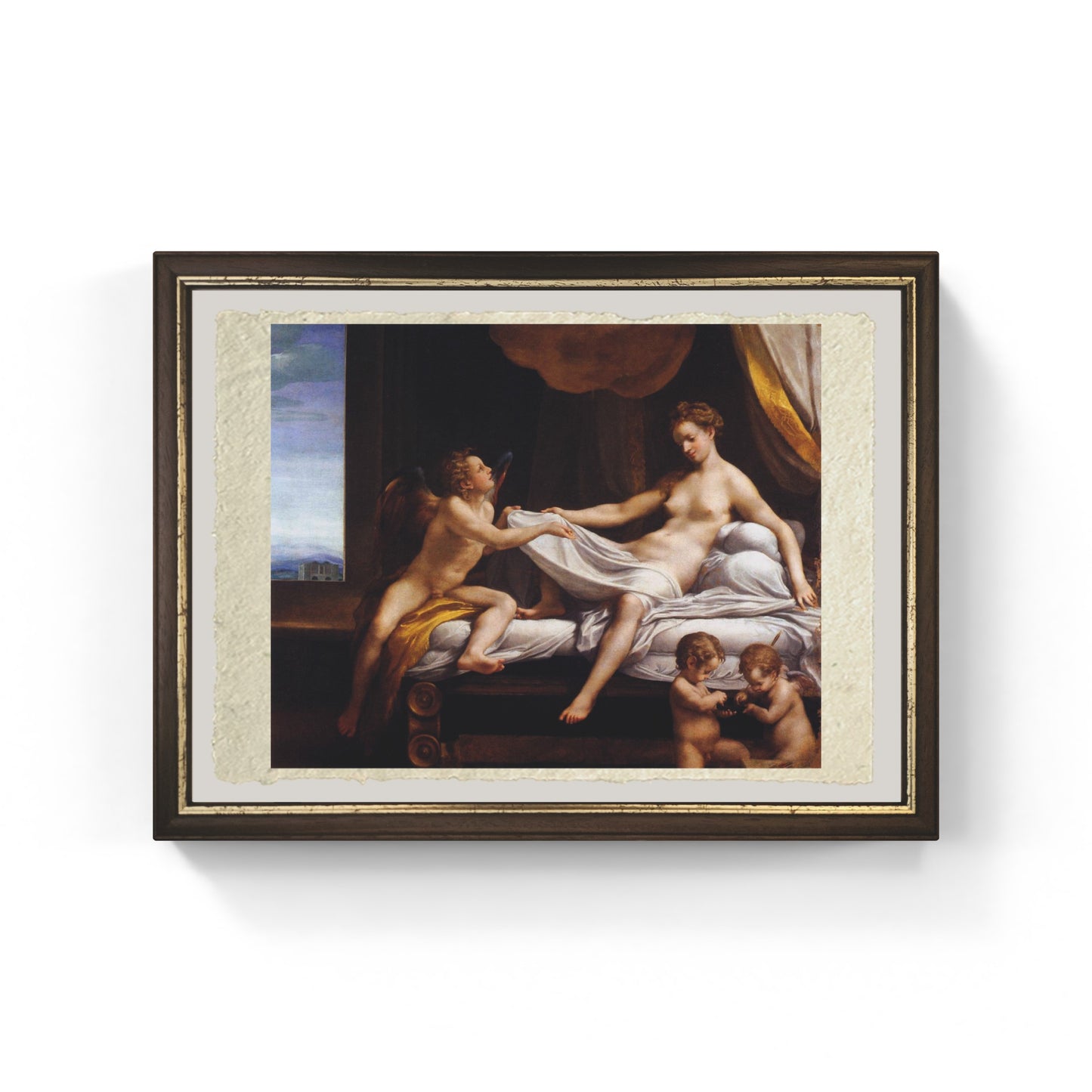 Danae di Correggio su pregiata carta Amalfi