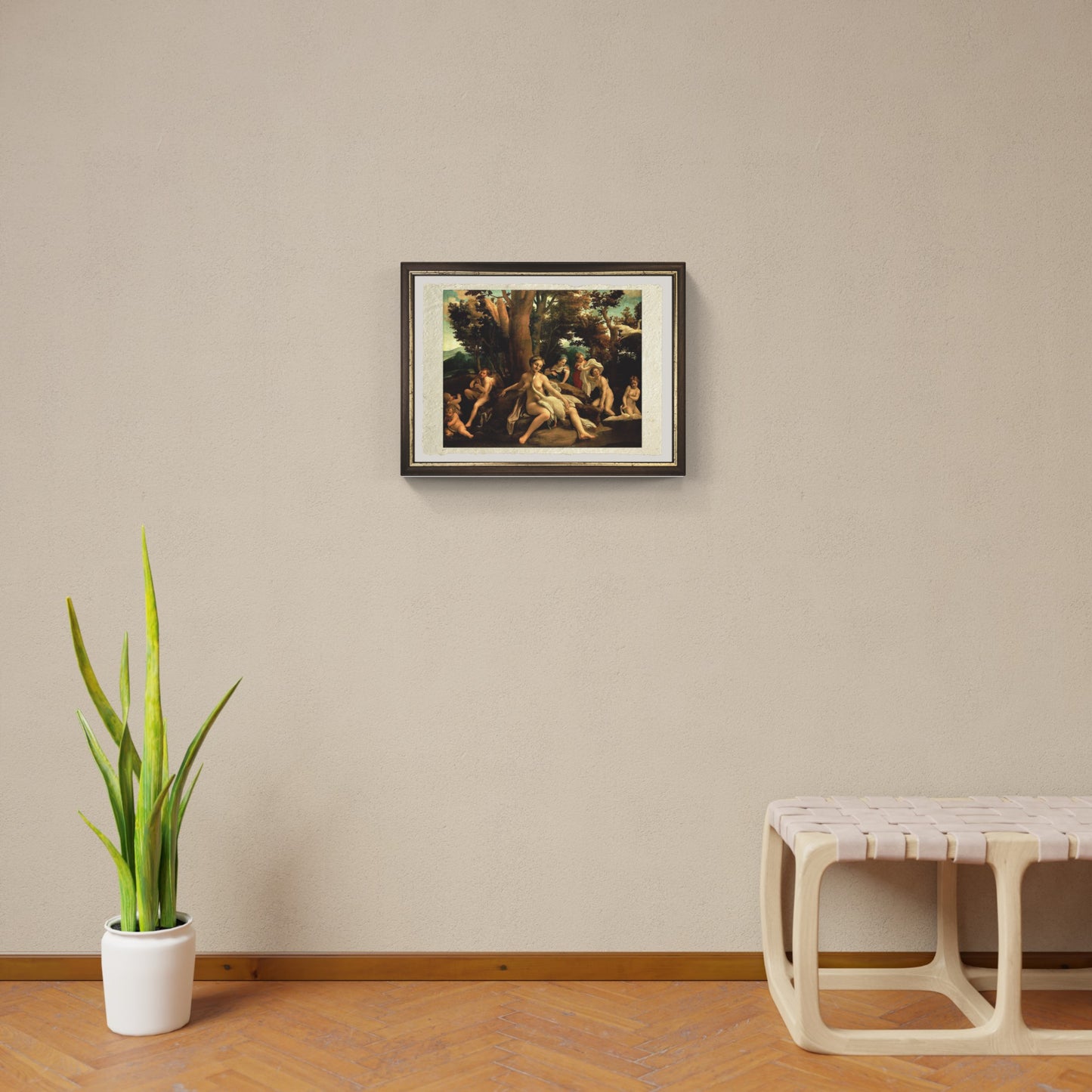Leda di Correggio su pregiata carta Amalfi