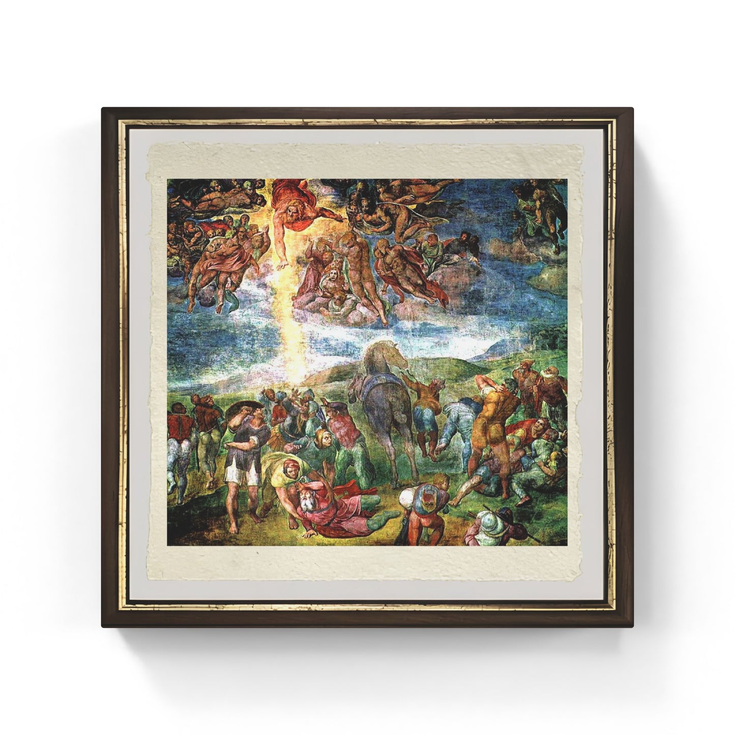 La conversione di Saulo di Michelangelo Buonarroti su pregiata carta Amalfi