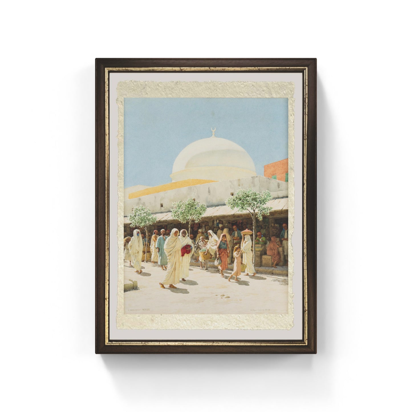 Al mercato di Tripoli di Stefan Bakalowicz su pregiata carta Amalfi