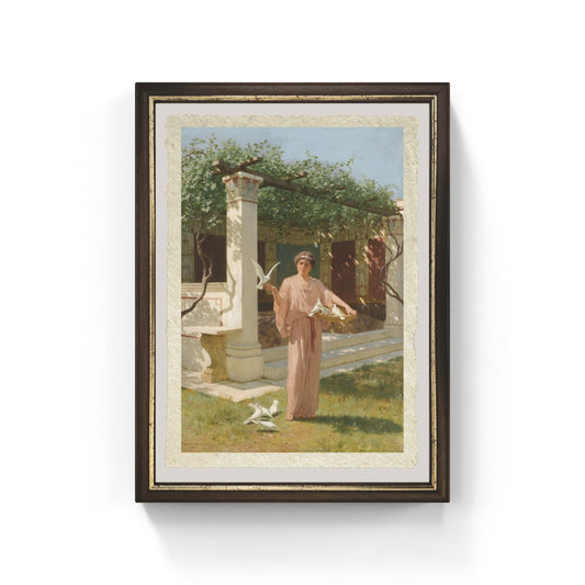 Nutrire le colombe di Stefan Bakalowicz su pregiata carta Amalfi