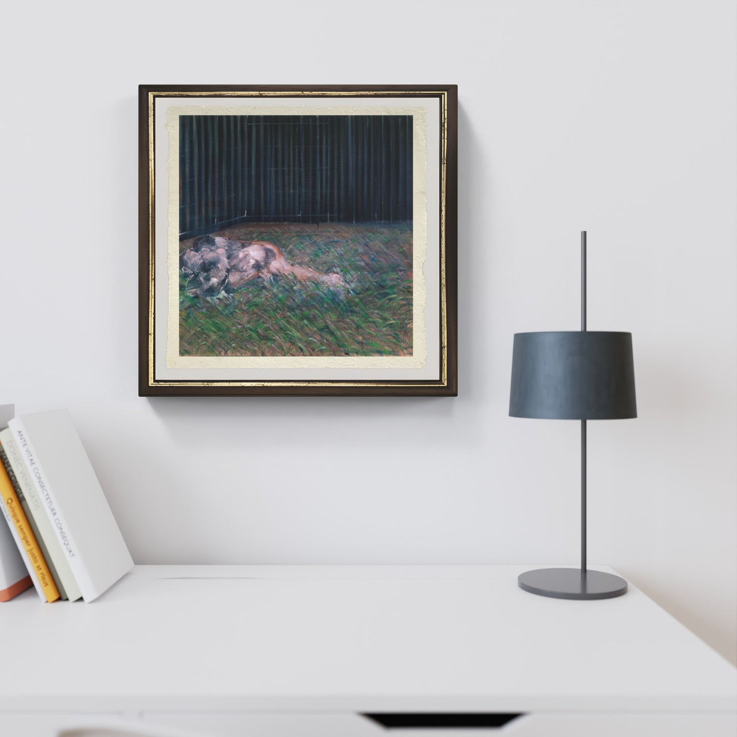 Due figure nell'erba di Francis Bacon su pregiata carta Amalfi