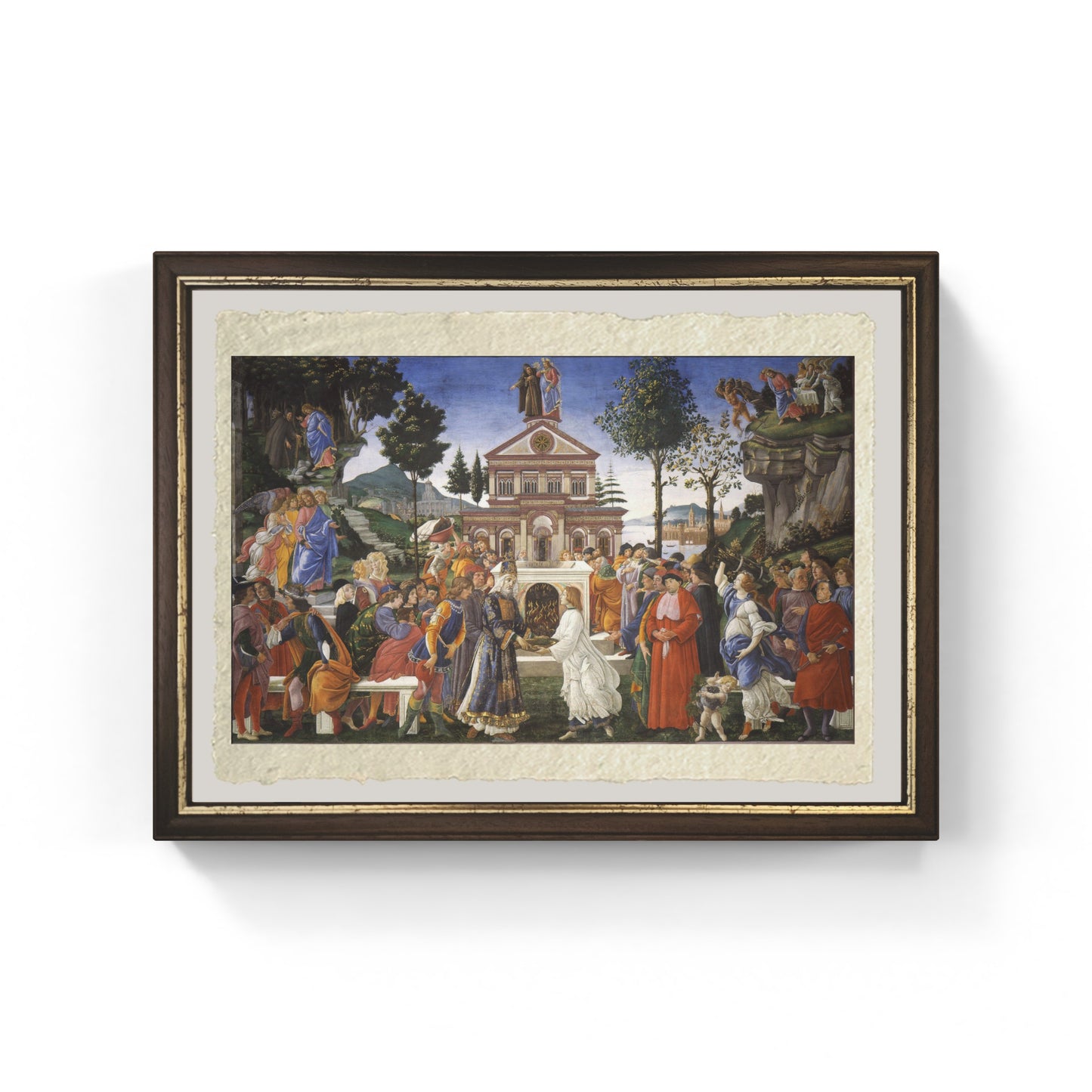 Le prove di Cristo di Sandro Botticelli su pregiata carta Amalfi