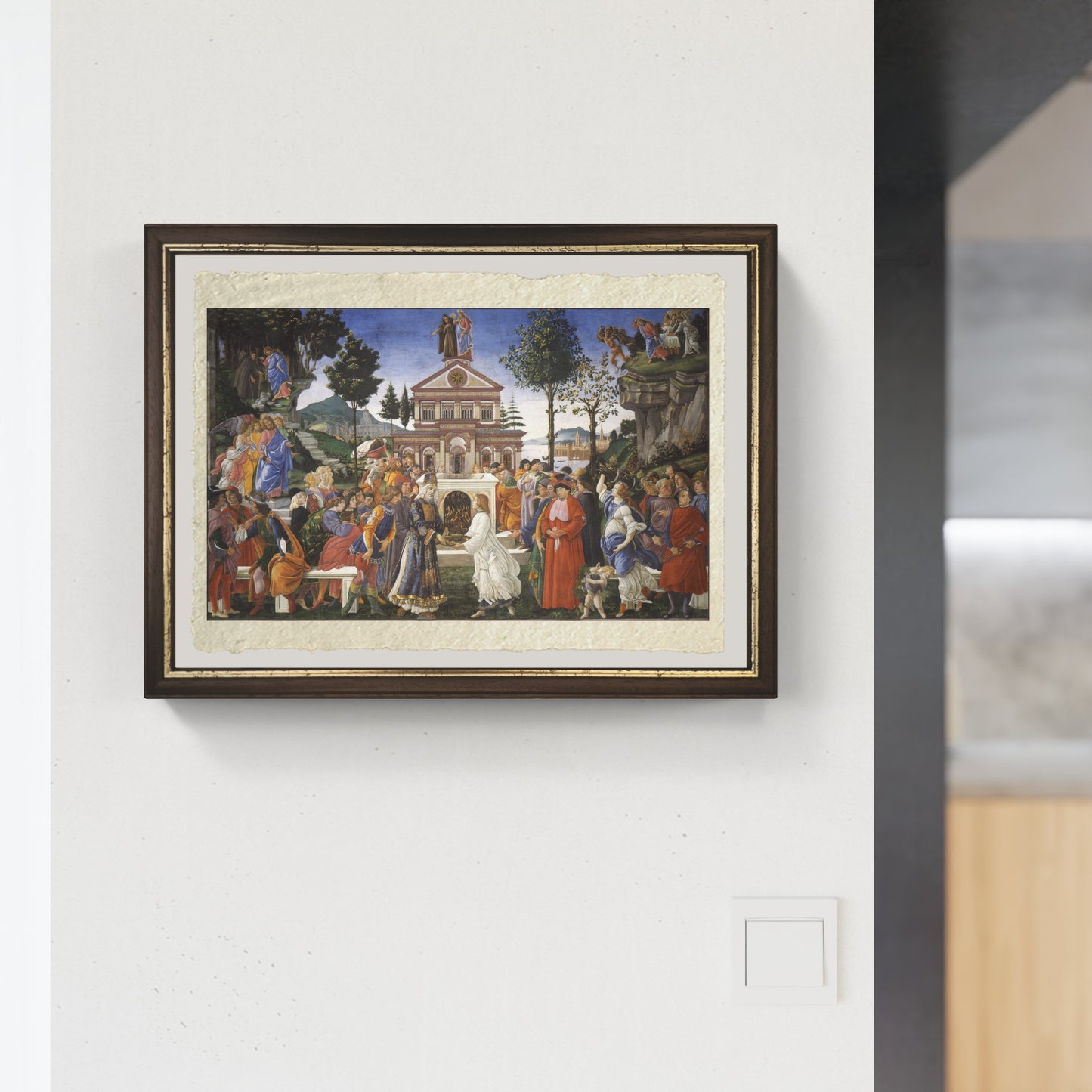 Le prove di Cristo di Sandro Botticelli su pregiata carta Amalfi