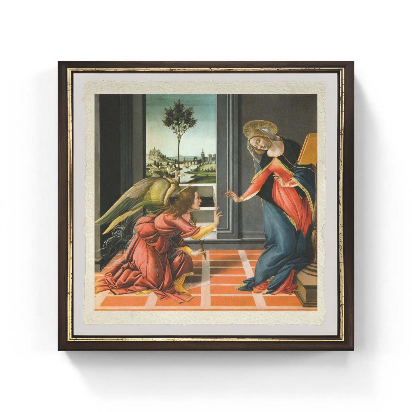 L'Annunciazione di Cestello di Sandro Botticelli su pregiata carta Amalfi