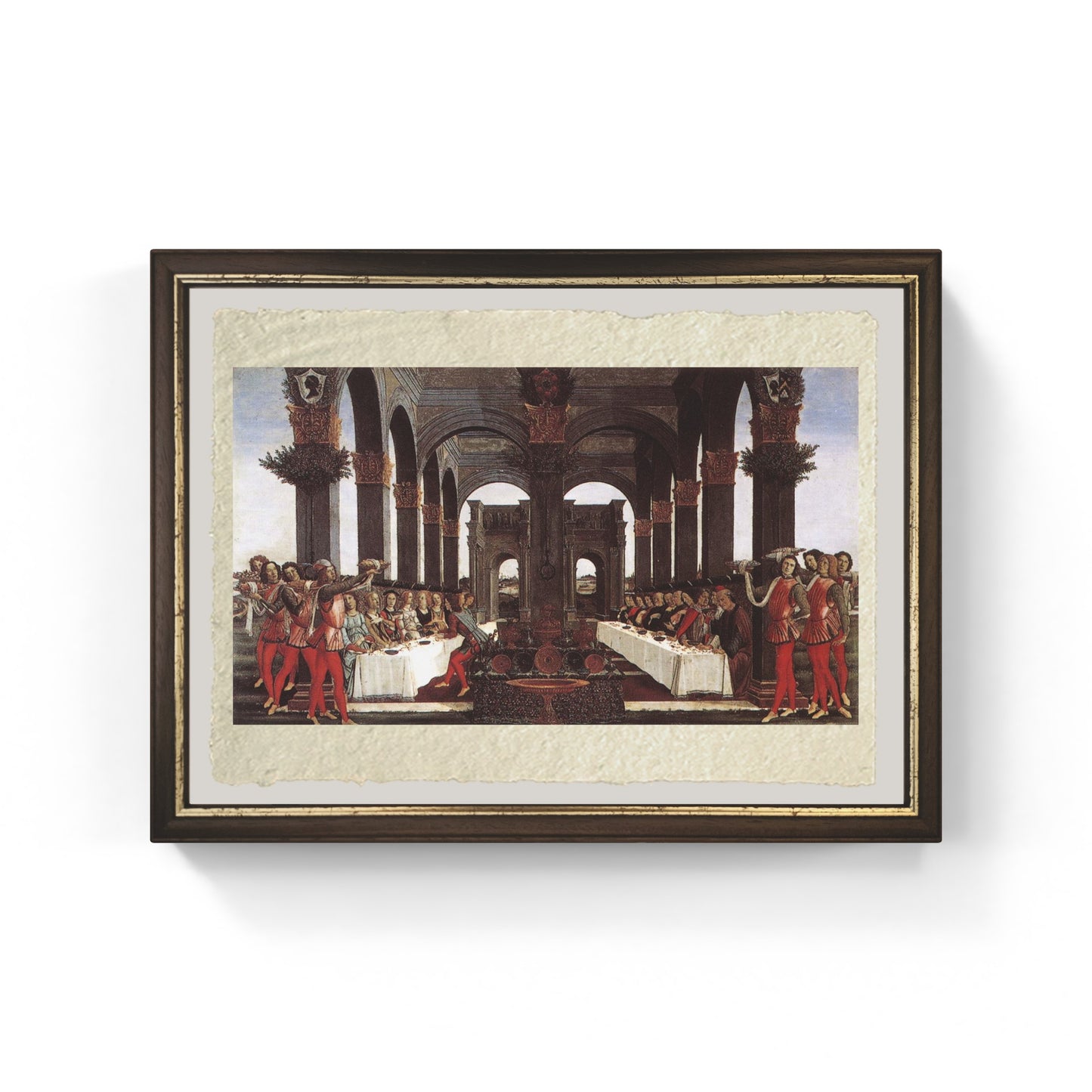 Nozze di Nastagio degli Onesti di Sandro Botticelli su pregiata carta Amalfi