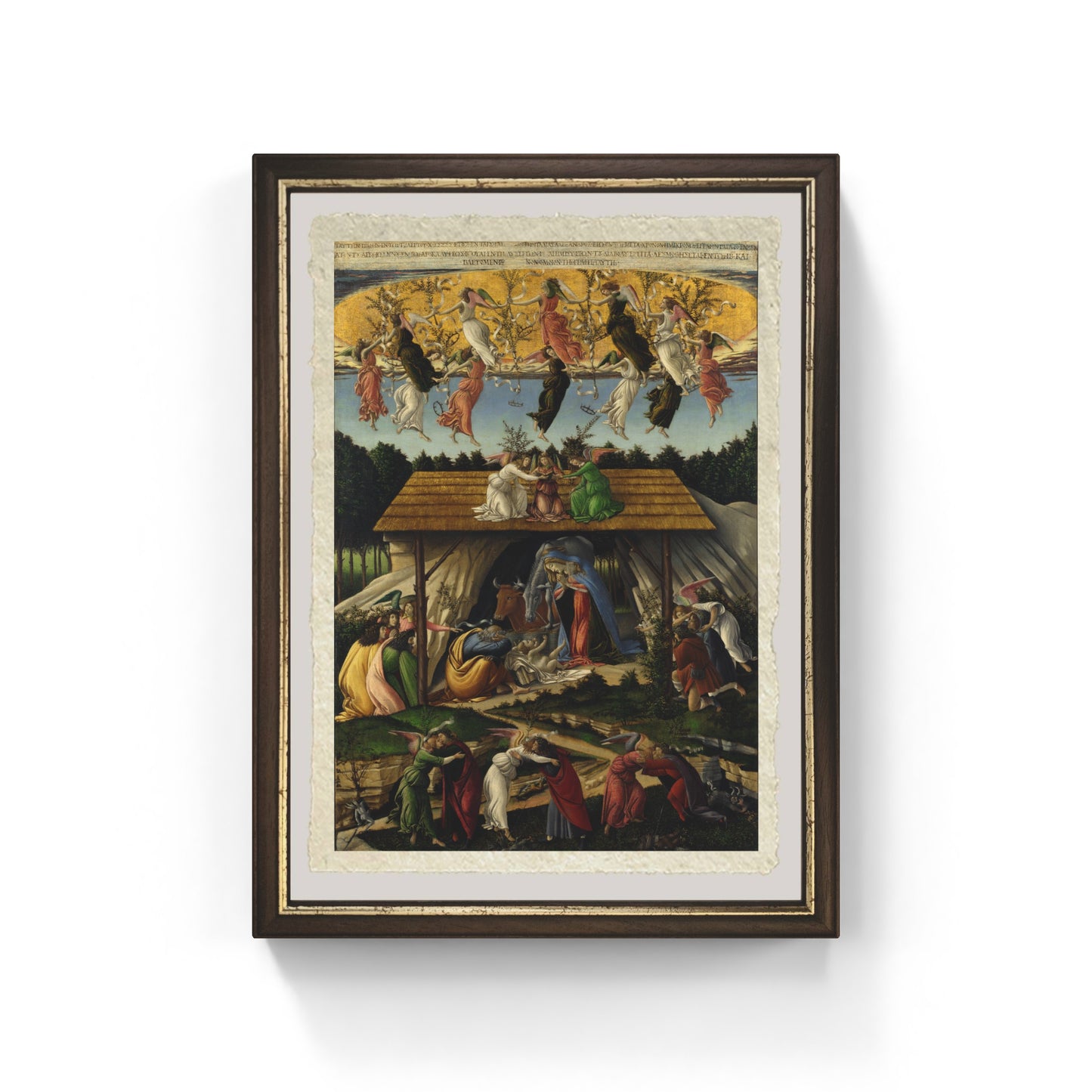 La Natività mistica di Sandro Botticelli su pregiata carta Amalfi