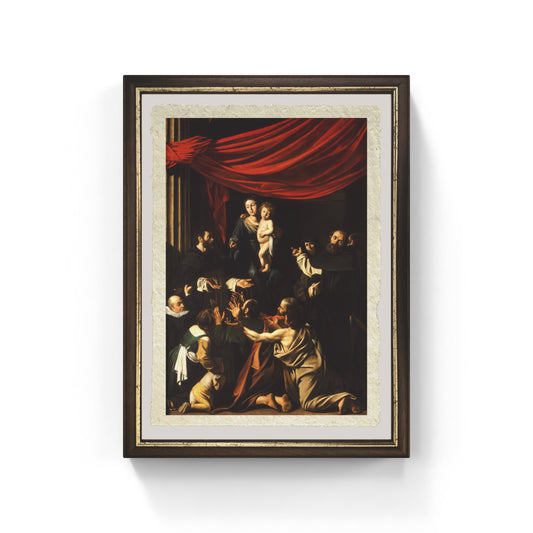 Madonna of the Rosary, by Michelangelo Merisi da Caravaggio known as Caravaggio (1607)