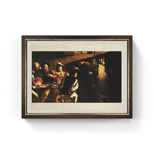 The Calling of Saint Matthew by Caravaggio on fine Amalfi paper