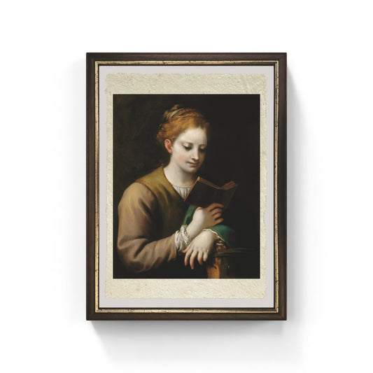 Santa Caterina leggente di Correggio su pregiata carta Amalfi