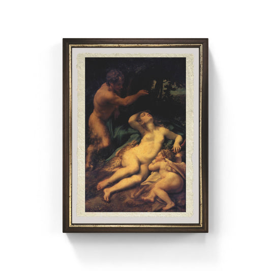 Venere e Amore spiati da un satiro di Correggio su pregiata carta Amalfi