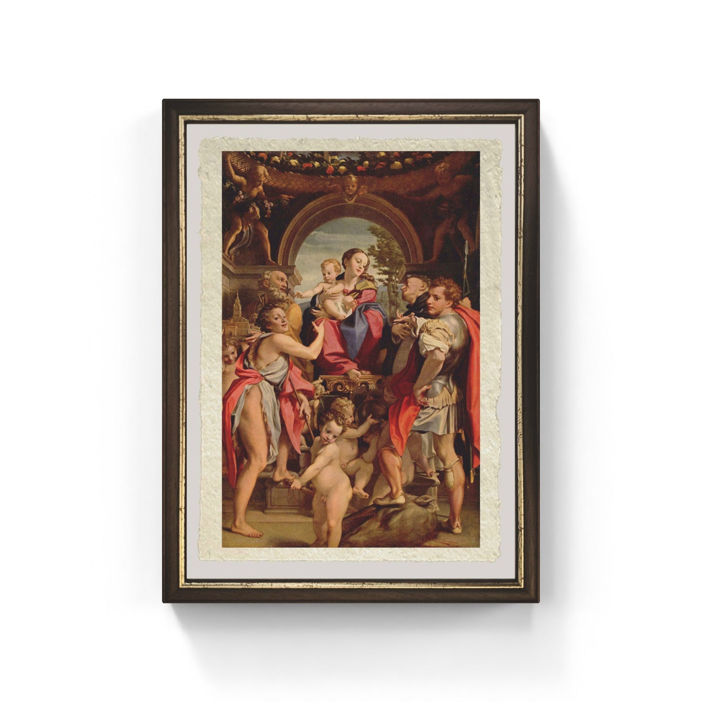 Madonna di San Giorgio di Correggio su pregiata carta Amalfi