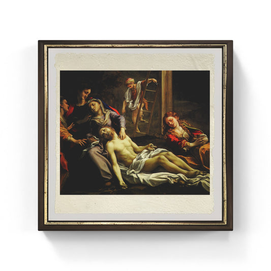Compianto sul Cristo morto di Correggio su pregiata carta Amalfi