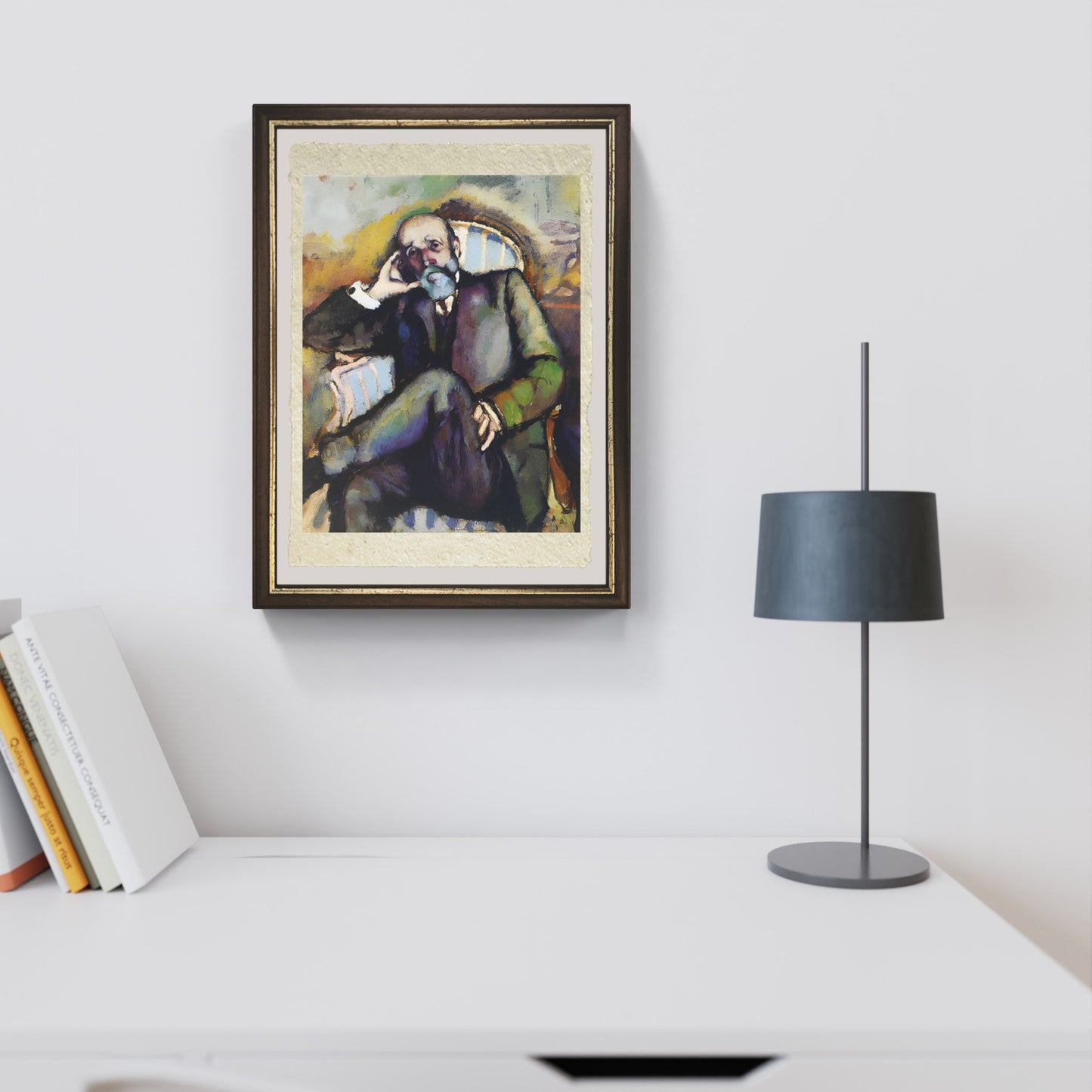 Ritratto del padre di Marcel Duchamp su pregiata carta Amalfi