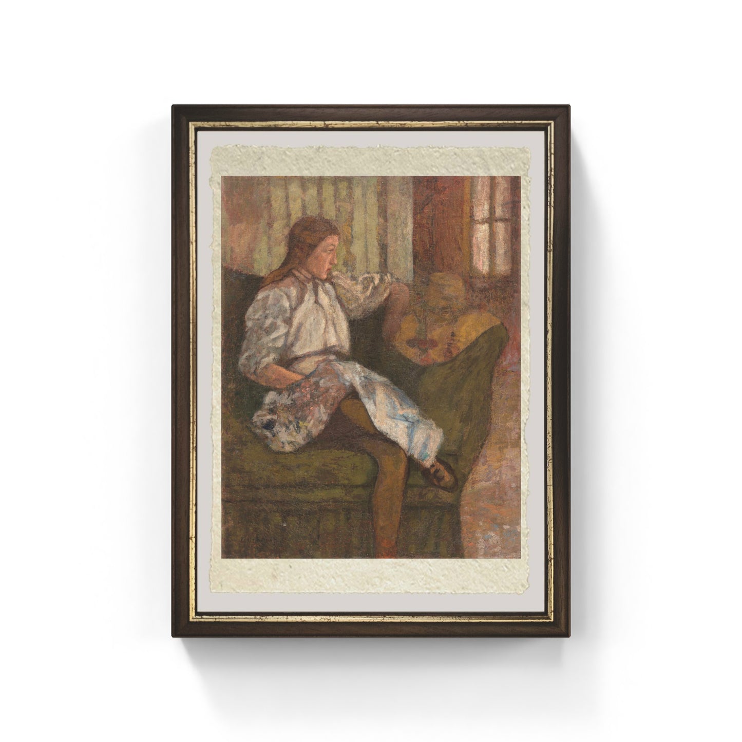 Ritratto di Yvonne Duchamp di Marcel Duchamp su pregiata carta Amalfi