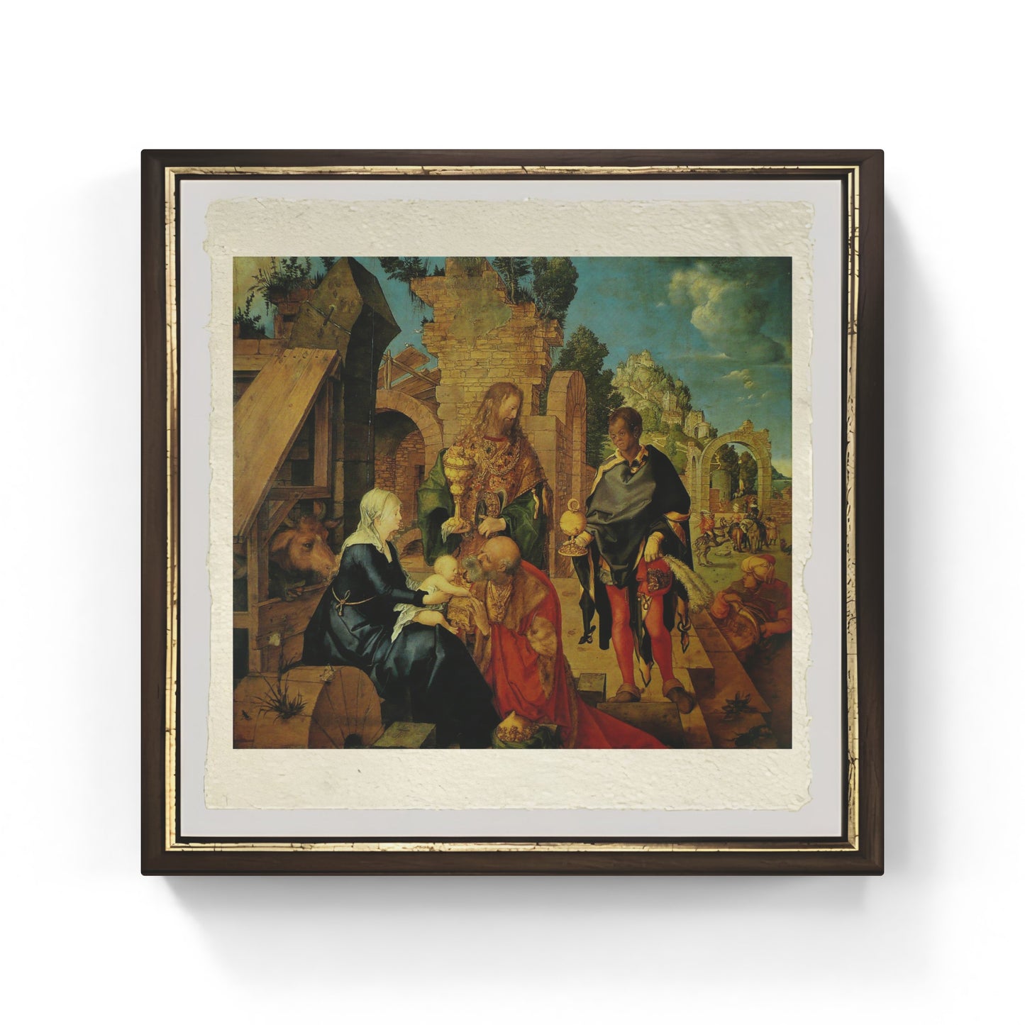 Adorazione dei Magi di Albrecht Dürer su pregiata carta Amalfi