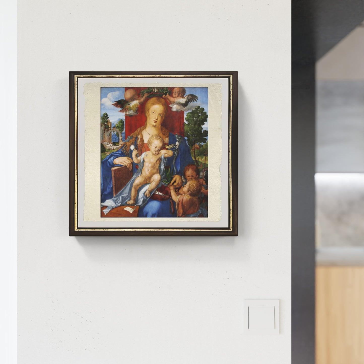 Madonna del Lucherino di Albrecht Dürer su pregiata carta Amalfi