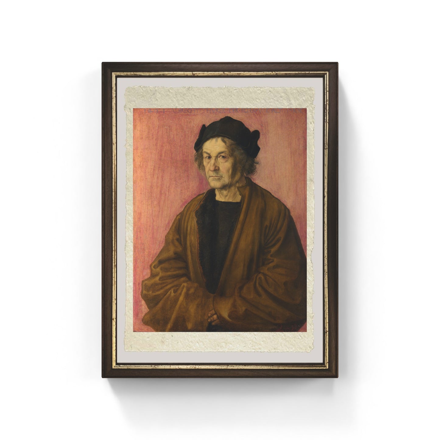 Ritratto di Albrecht Dürer il vecchio di Albrecht Dürer su pregiata carta Amalfi