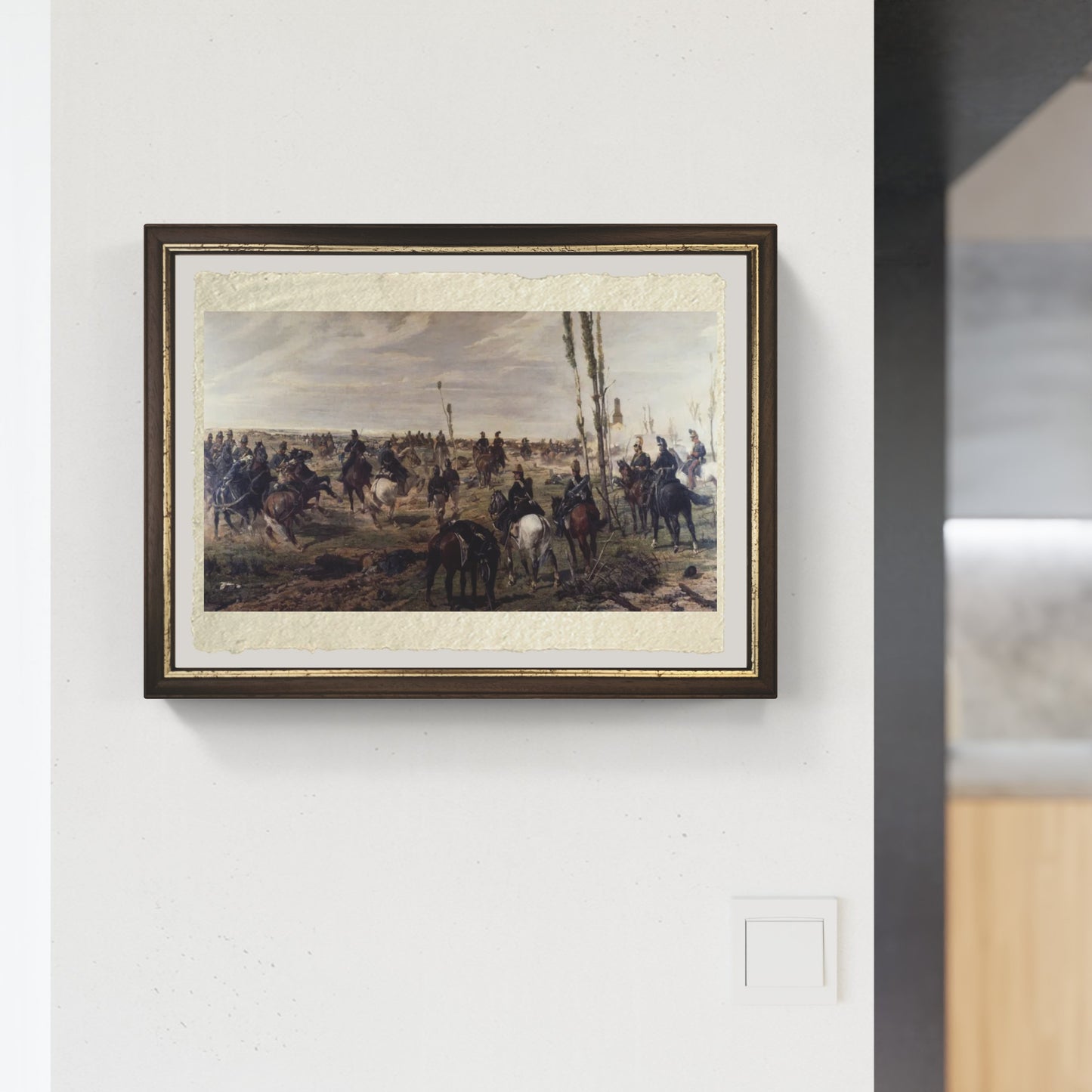 Assalto a Madonna della Scoperta di Giovanni Fattori su pregiata carta Amalfi