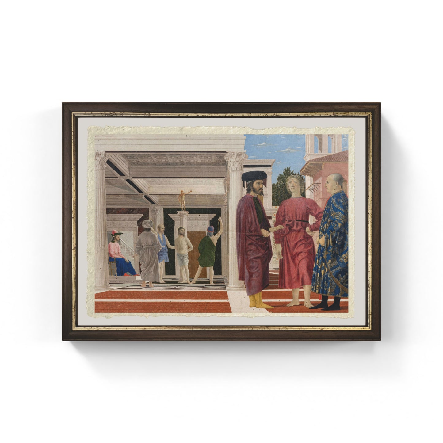 La flagellazione di Cristo di Piero della Francesca su pregiata carta Amalfi