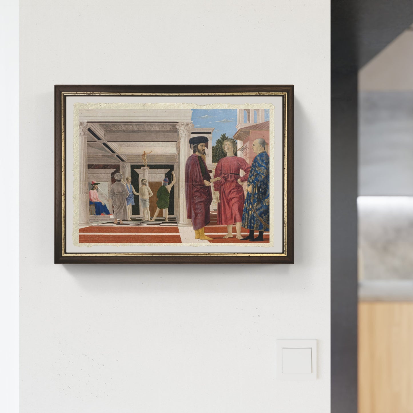 La flagellazione di Cristo di Piero della Francesca su pregiata carta Amalfi