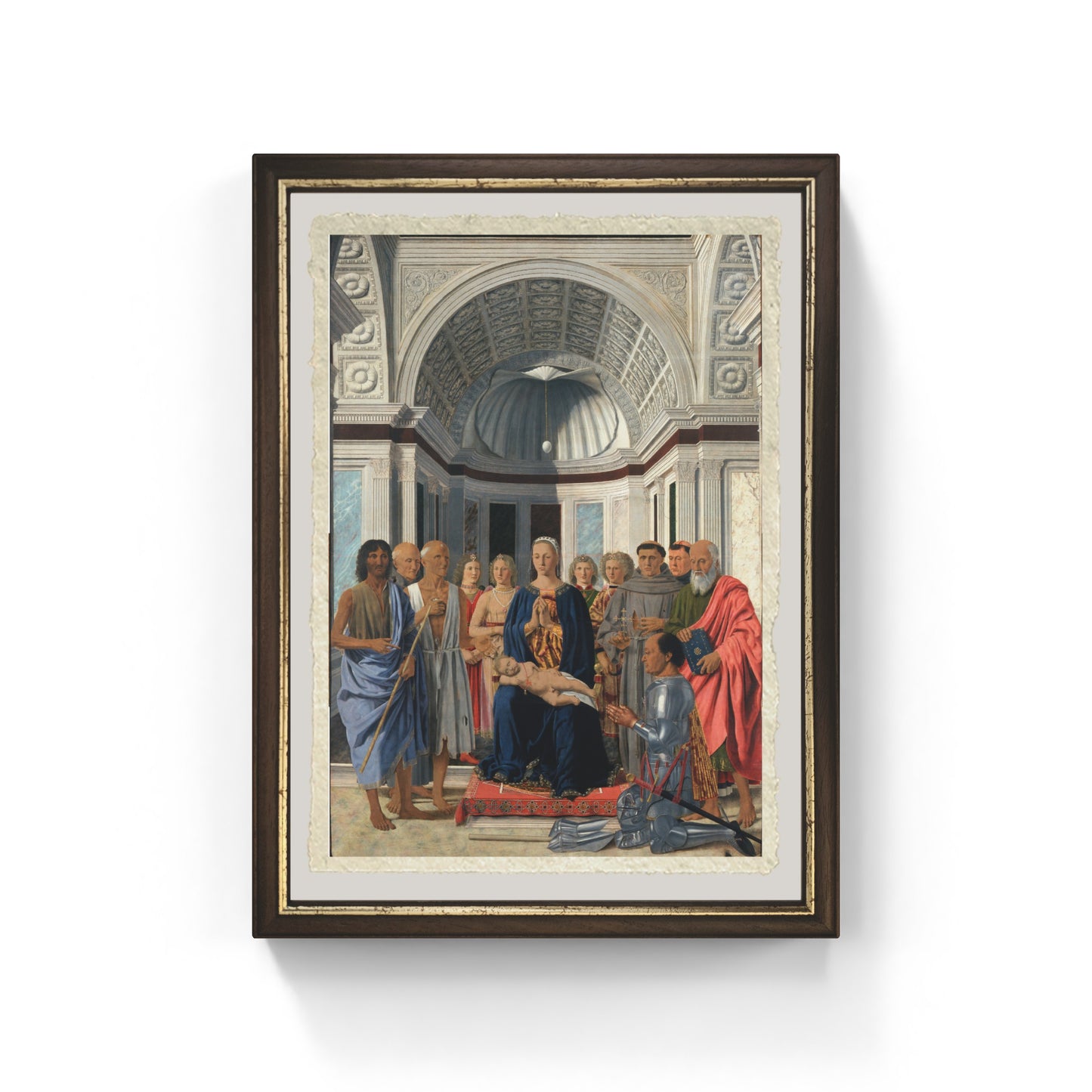 La Pala di Brera, o Pala Montefeltro di Piero della Francesca su pregiata carta Amalfi