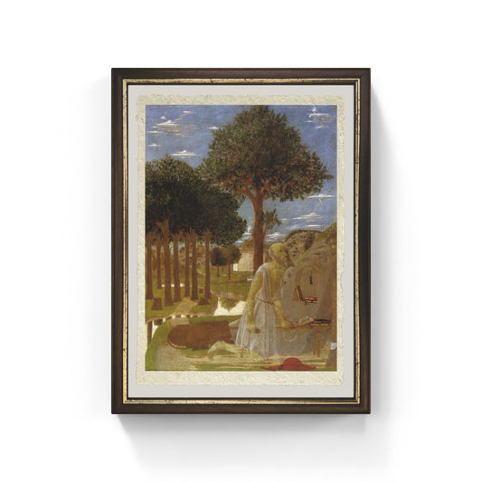 San Girolamo penitente di Piero della Francesca su pregiata carta Amalfi